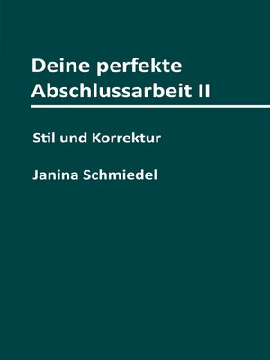 cover image of Deine perfekte Abschlussarbeit II